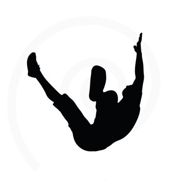 Beyaz arkaplanda insan silueti izole edildi