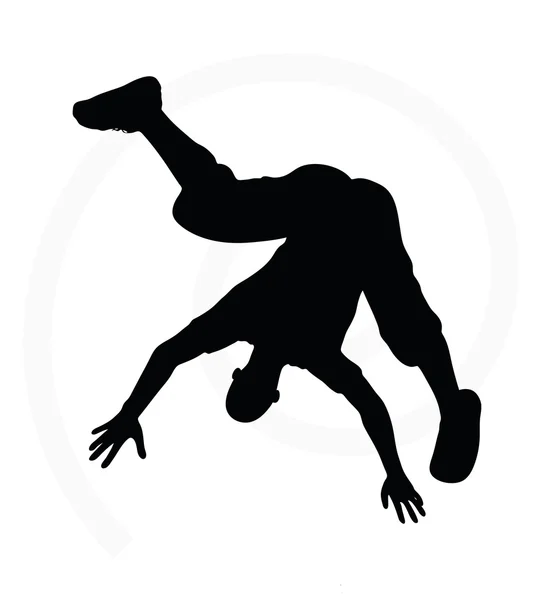 Uomo silhouette isolato su sfondo bianco — Vettoriale Stock