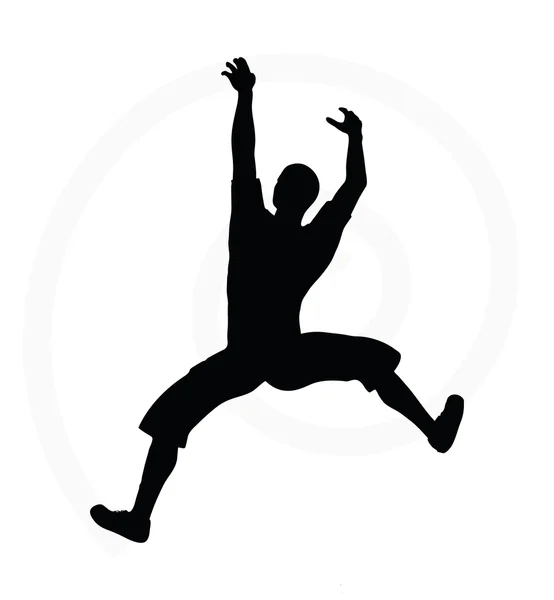 Silhouette Illustration des Senior Climber Mann — Stockvektor