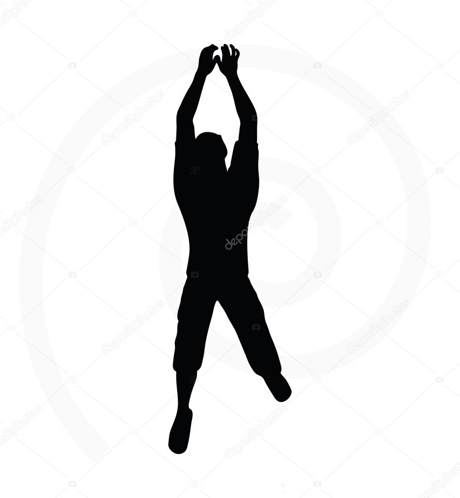 man silhouette isolated on white background