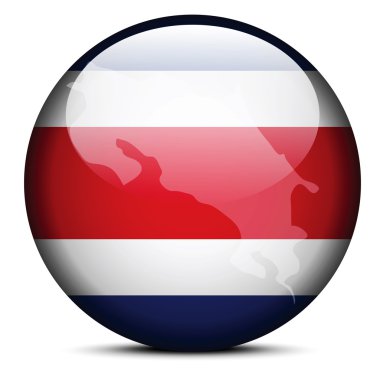 Bayrak düğmesini Kosta Rika Cumhuriyeti, harita