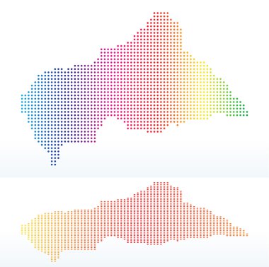 Orta Afrika Cumhuriyeti ile nokta desenli Haritası