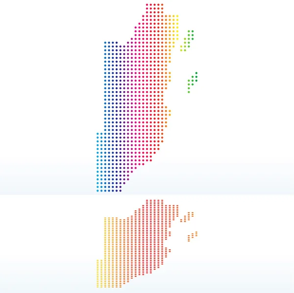 La mappa di Belize con con il modello Dot — Vettoriale Stock