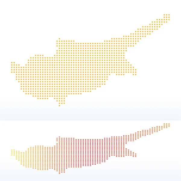 ドットのパターンでのキプロス共和国の地図 — ストックベクタ