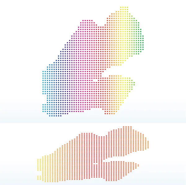 Mapa de República de Djibouti con patrón de puntos — Archivo Imágenes Vectoriales