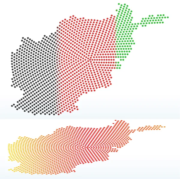 La mappa di Afghanistan con con Dot Pattern — Vettoriale Stock