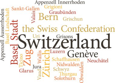 Illustration of the Swiss Cantons clipart