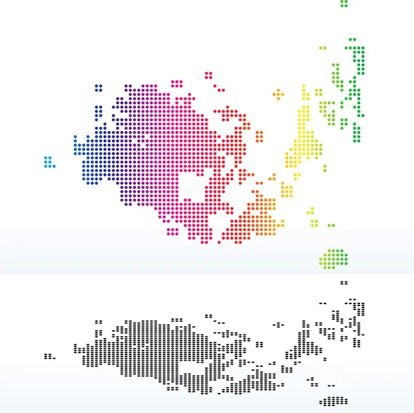 Küçük noktalı deseni ile ile gösterdi özerk devlet Haritası — Stok Vektör