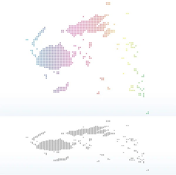 Mappa della Repubblica delle Figi con Dot Pattern — Vettoriale Stock