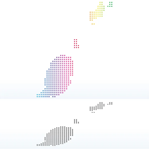 Grenada nokta desenli Haritası — Stok Vektör
