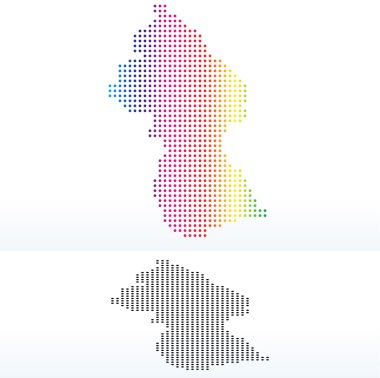 Küçük noktalı deseni ile Guyana Haritası