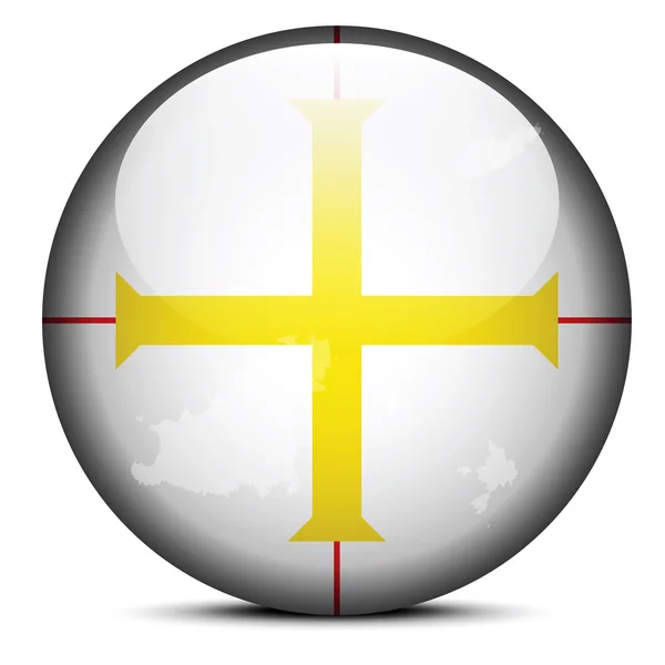 Mapa en el botón de bandera de Guernsey — Vector de stock