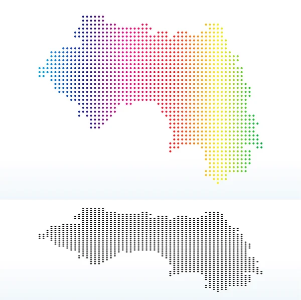 ドットのパターンでギニア共和国の地図 — ストックベクタ