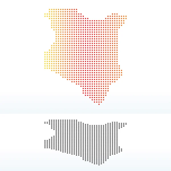 Map of Kenya with Dot Pattern — Stock Vector