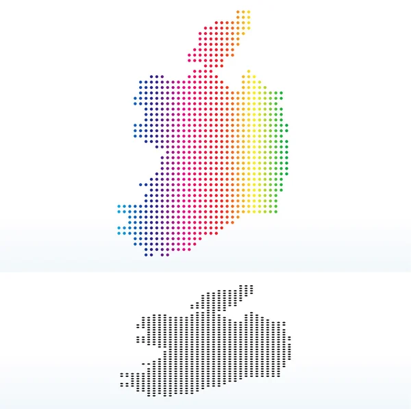 Mapa da Irlanda com Dot Pattern — Vetor de Stock