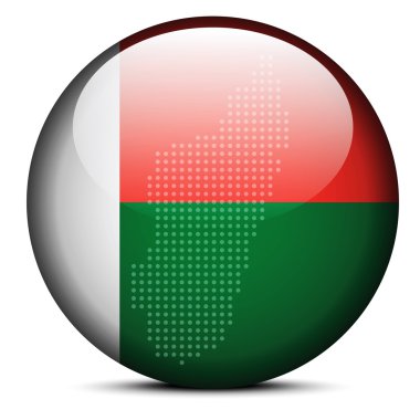 Nokta deseni ile Madagaskar bayrağı düğmesini göster
