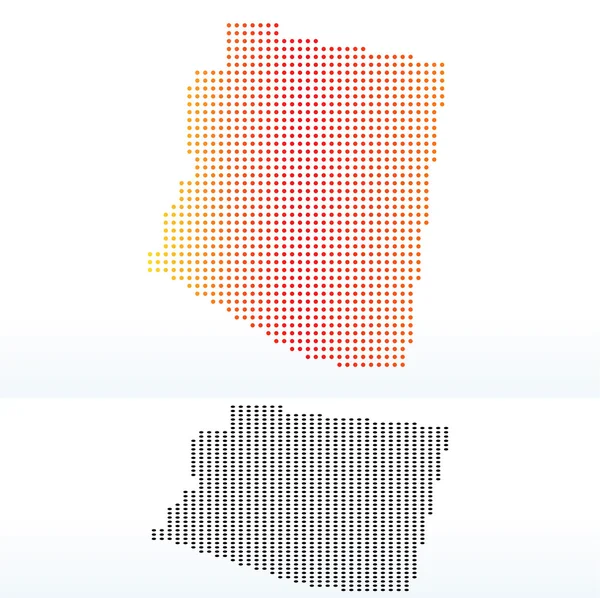 Mappa degli Stati Uniti Arizona State con Dot Pattern — Vettoriale Stock