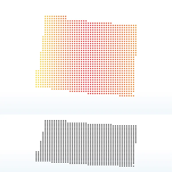 Karta över Usa Colorado State med Dot mönster — Stock vektor