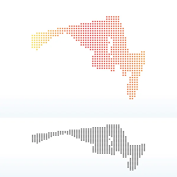 Mapa státu Maryland Usa s Dot Pattern — Stockový vektor