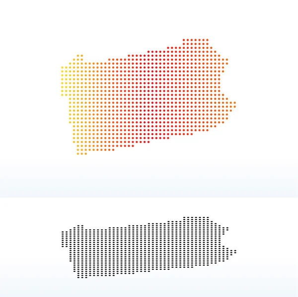 Mapa státu Pennsylvania Usa s Dot Pattern — Stockový vektor