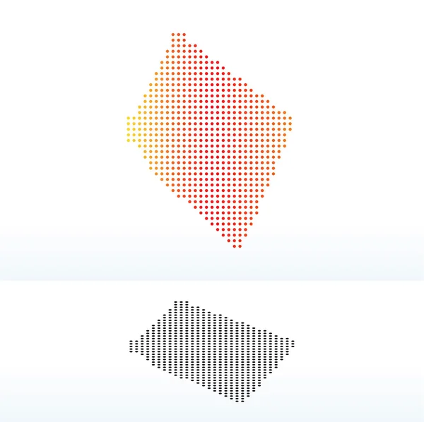 Mapa Usa ve Washingtonu s Dot Pattern — Stockový vektor