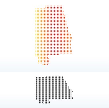 ABD Alabama Eyalet nokta desenli Haritası
