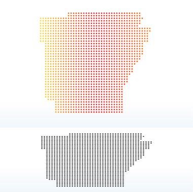 ABD Arkansas Eyalet nokta desenli Haritası