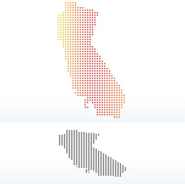 ABD Kaliforniya Eyalet nokta desenli Haritası