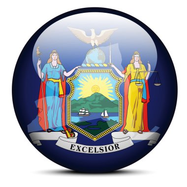 ABD New York Devlet bayrak düğmesini göster