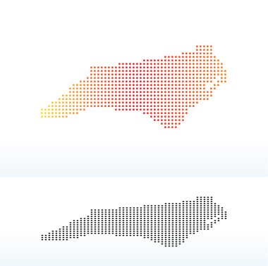 ABD Kuzey Carolina eyalet nokta desenli Haritası