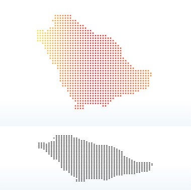 Küçük noktalı deseni ile Suudi Arabistan Krallığı