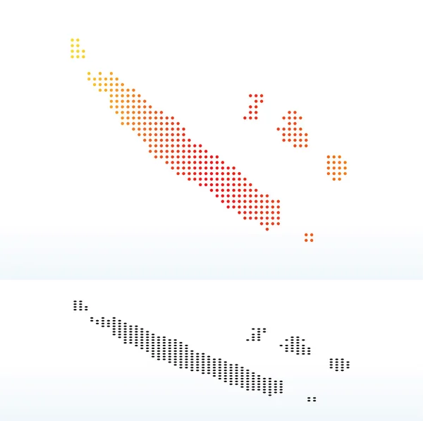 Mapa de Nueva Caledonia, French sui generis la comunidad con Dot Patt — Vector de stock