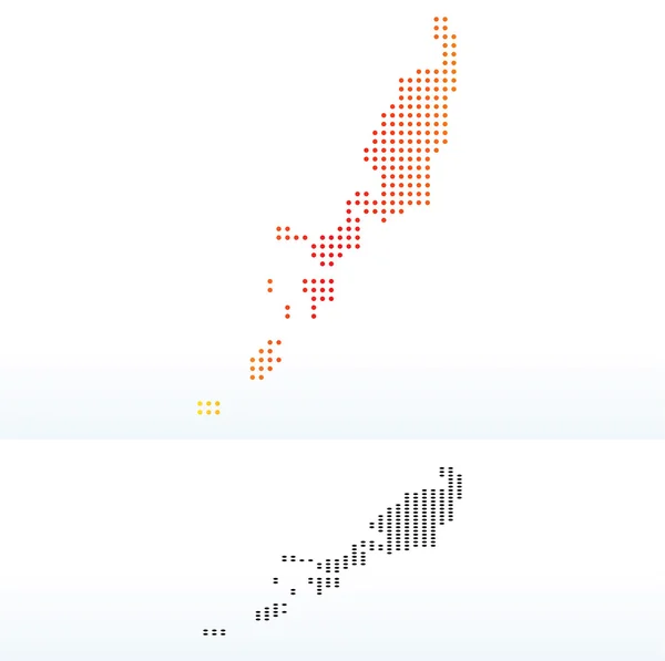 Mappa Republic of Palau with Dot Pattern — Vettoriale Stock