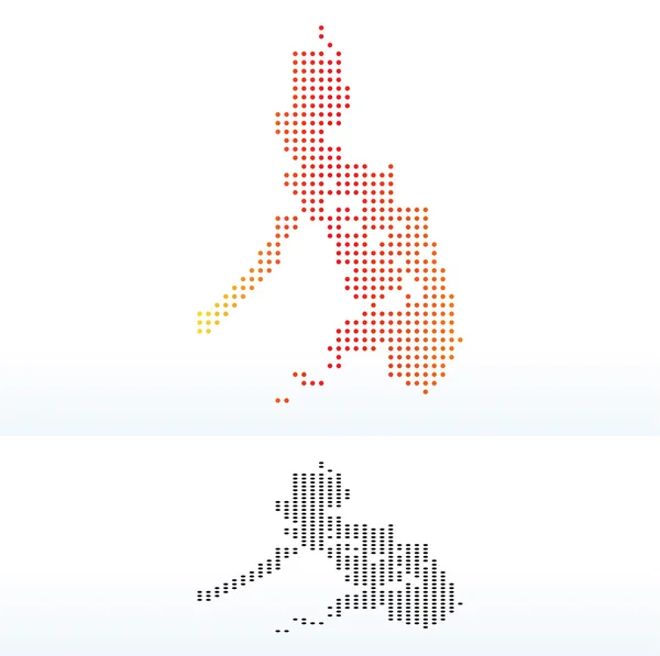 Harta Republicii Filipine cu model Dot — Vector de stoc