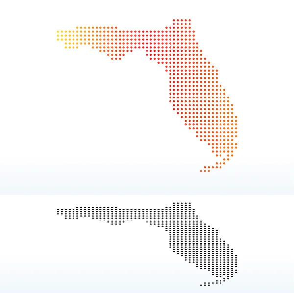 Mapa stanu Floryda Usa z kropka deseń — Wektor stockowy