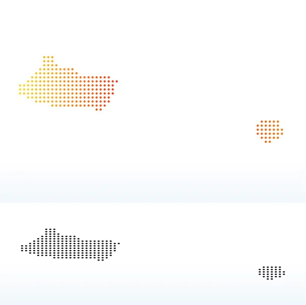 Mapa Spojených arabských emirátů, Ajman emirát s Dot Pattern — Stockový vektor