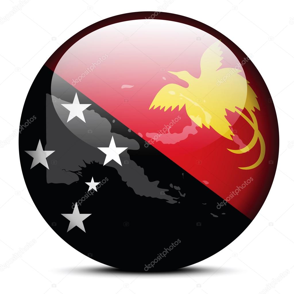 Map on flag button of Independent State Papua New Guinea