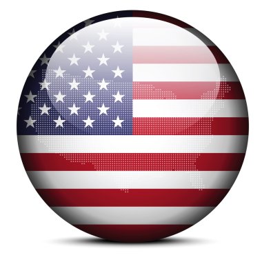 Nokta deseni ile Amerika Birleşik Devletleri bayrağı düğmesini göster