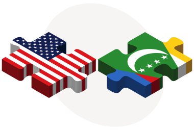 ABD ve bulmaca Bayraklarda Komor Adaları 