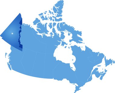 Kanada - Yukon toprakları Haritası