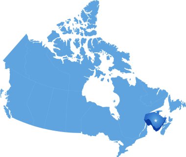 Map of Canada - New Brunswick province clipart