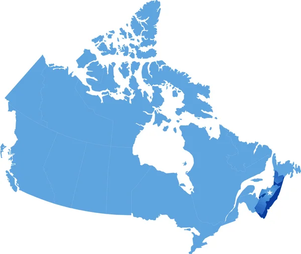 Mapa do Canadá - Província de Nova Escócia — Vetor de Stock