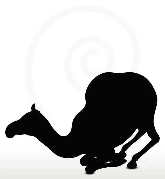 Camello en pose de rodilla — Archivo Imágenes Vectoriales