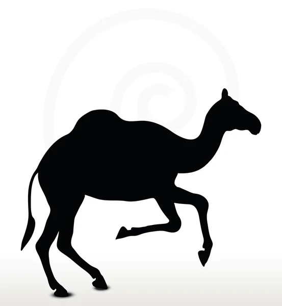 Camel in Running pose — Stock Vector