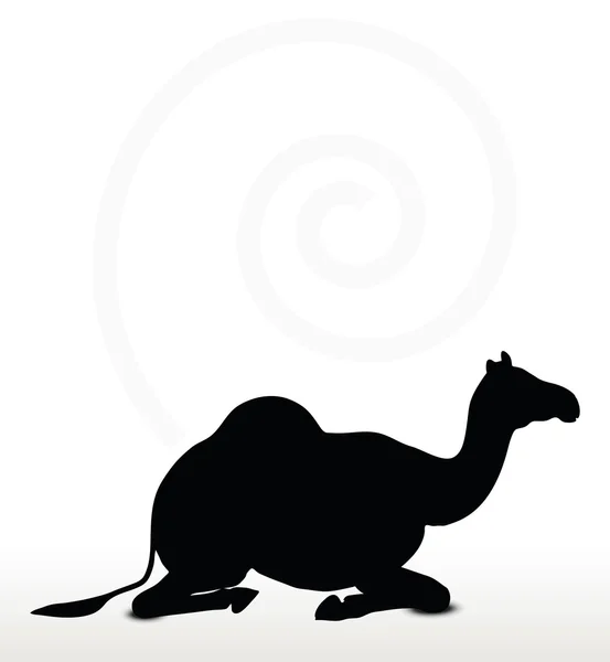 Kamel in sitzender Haltung — Stockvektor