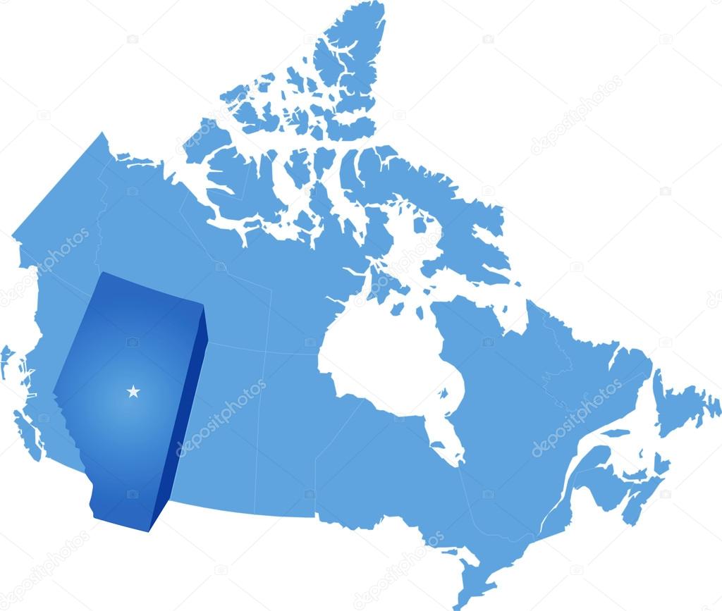 Map of Canada - Alberta province