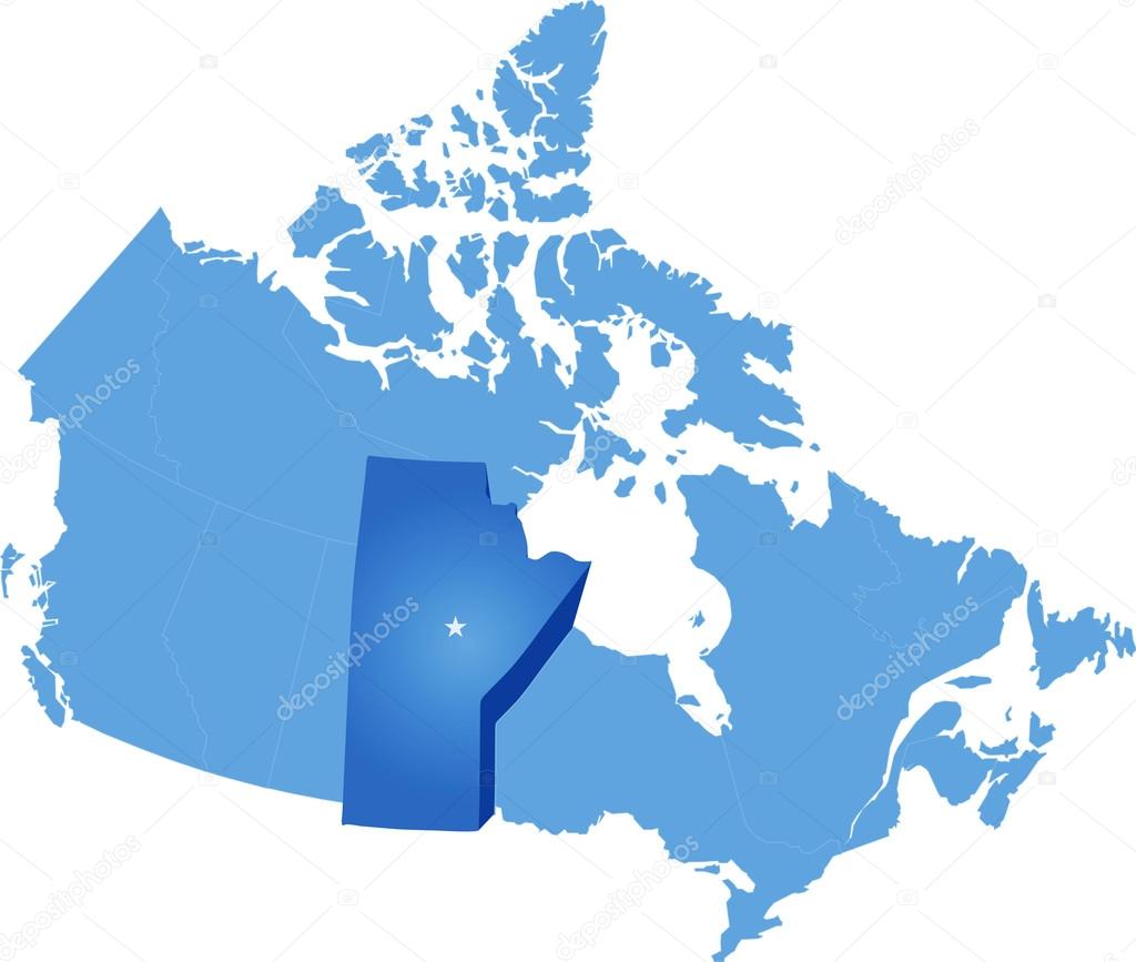 Map of Canada - Manitoba province