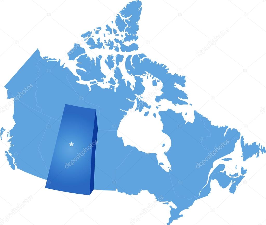 Map of Canada - Saskatchewan province