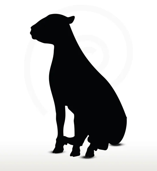 Silhouette de mouton avec pose assise — Image vectorielle