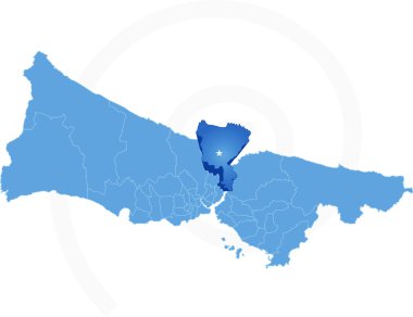 Istanbul harita yönetim İlçe ile Sarıyer çekme nerede
